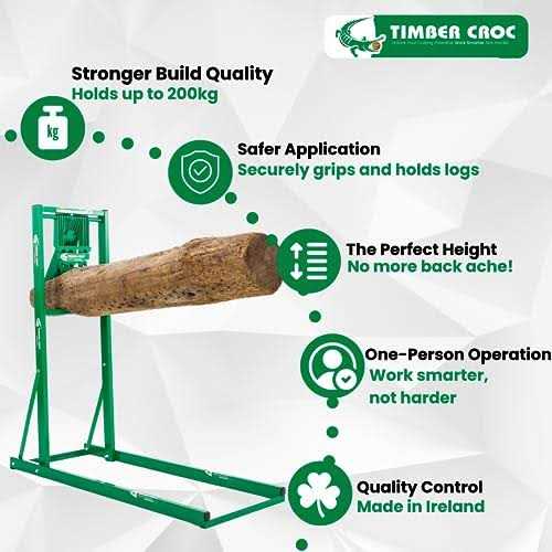 Timber Croc Logging Saw Horse Steel Log Holder for Cutting Wood G35472