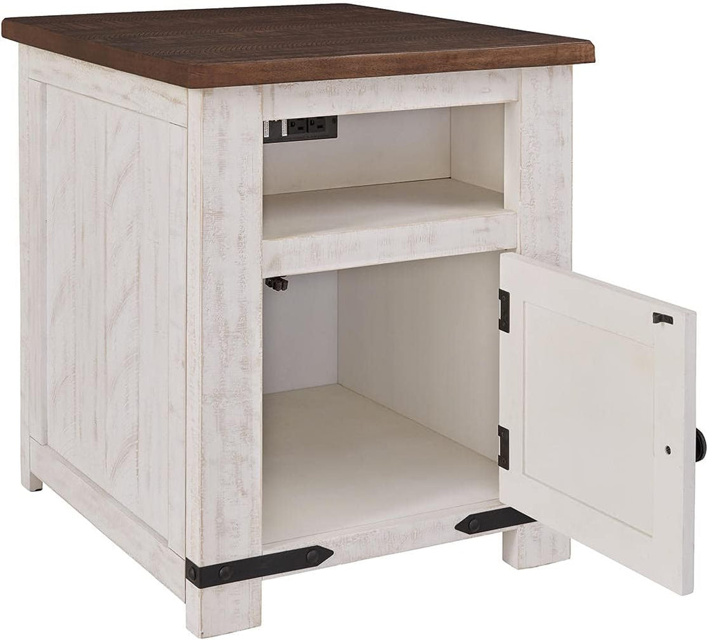 Signature Design by Ashley Wystfield Rectangular End Table, White/Brown B348185