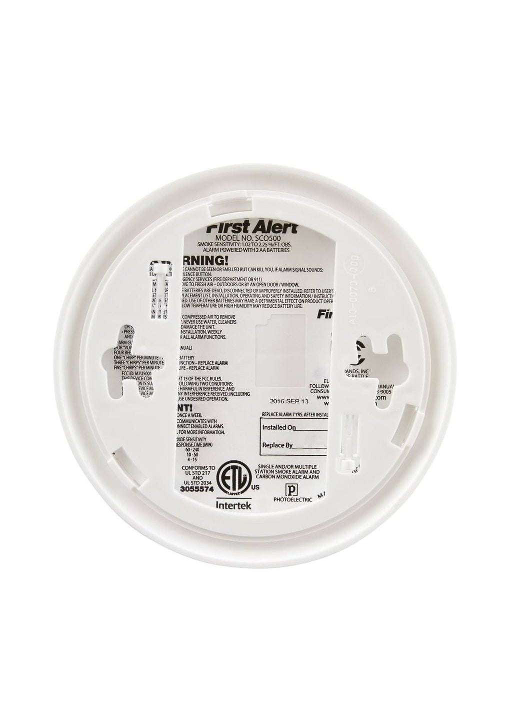 First Alert SCO500B Wireless Interconnected Smoke and Carbon Monoxide Detector F392