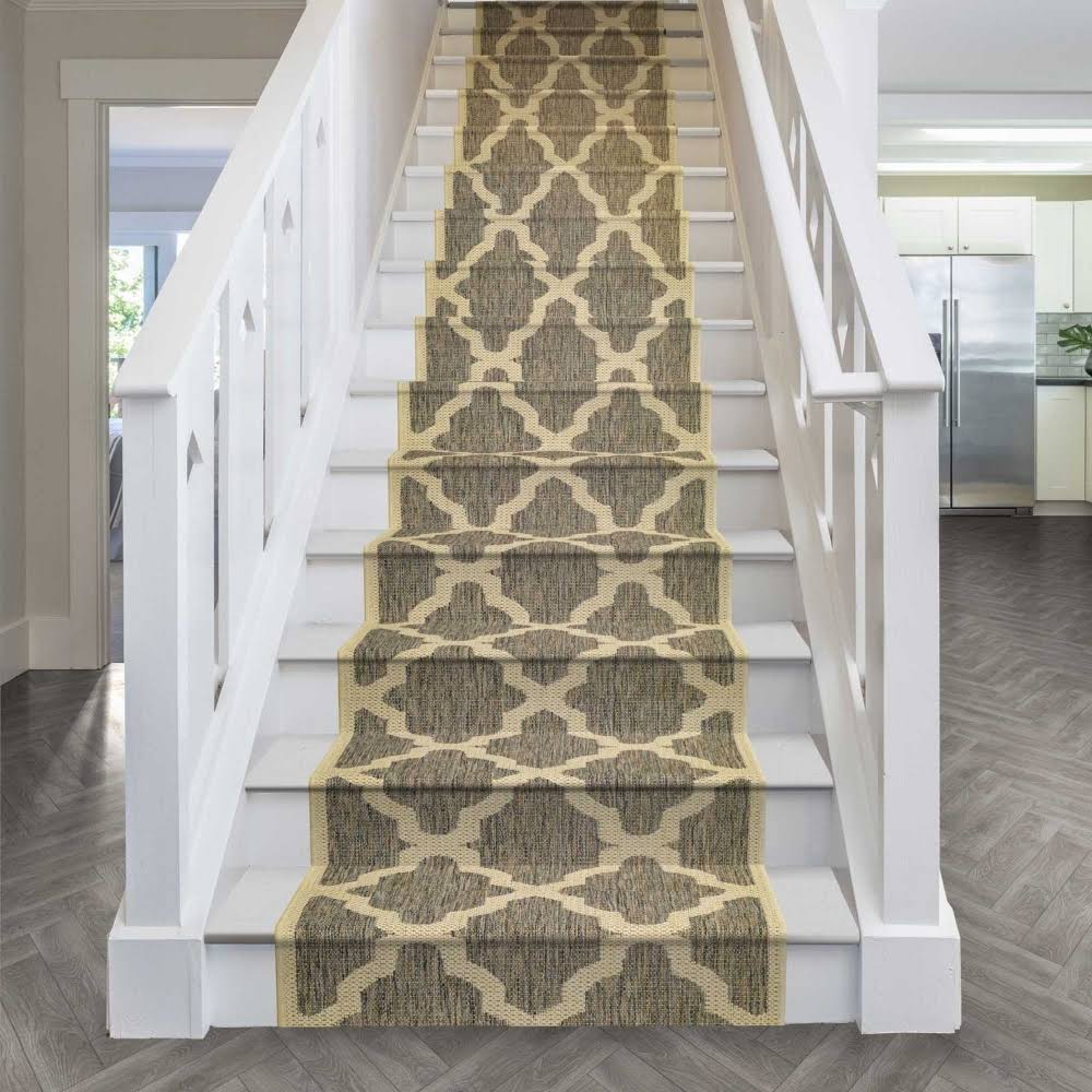runrug USA Trellis Tweed Stair Carpet Runner 2ft X904138