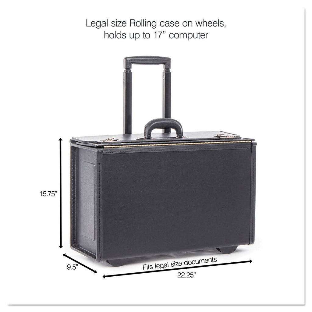 Stebco Tufide Rolling Catalog Case, 22 1/4 x 9 x 13 1/2, Black O848401