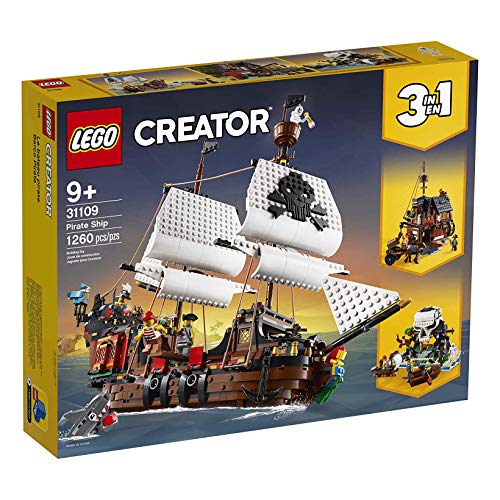 LEGO Creator 3 in 1 Pirate Ship Building Set 31109, 4 Minifigures, Ages 9+ G630