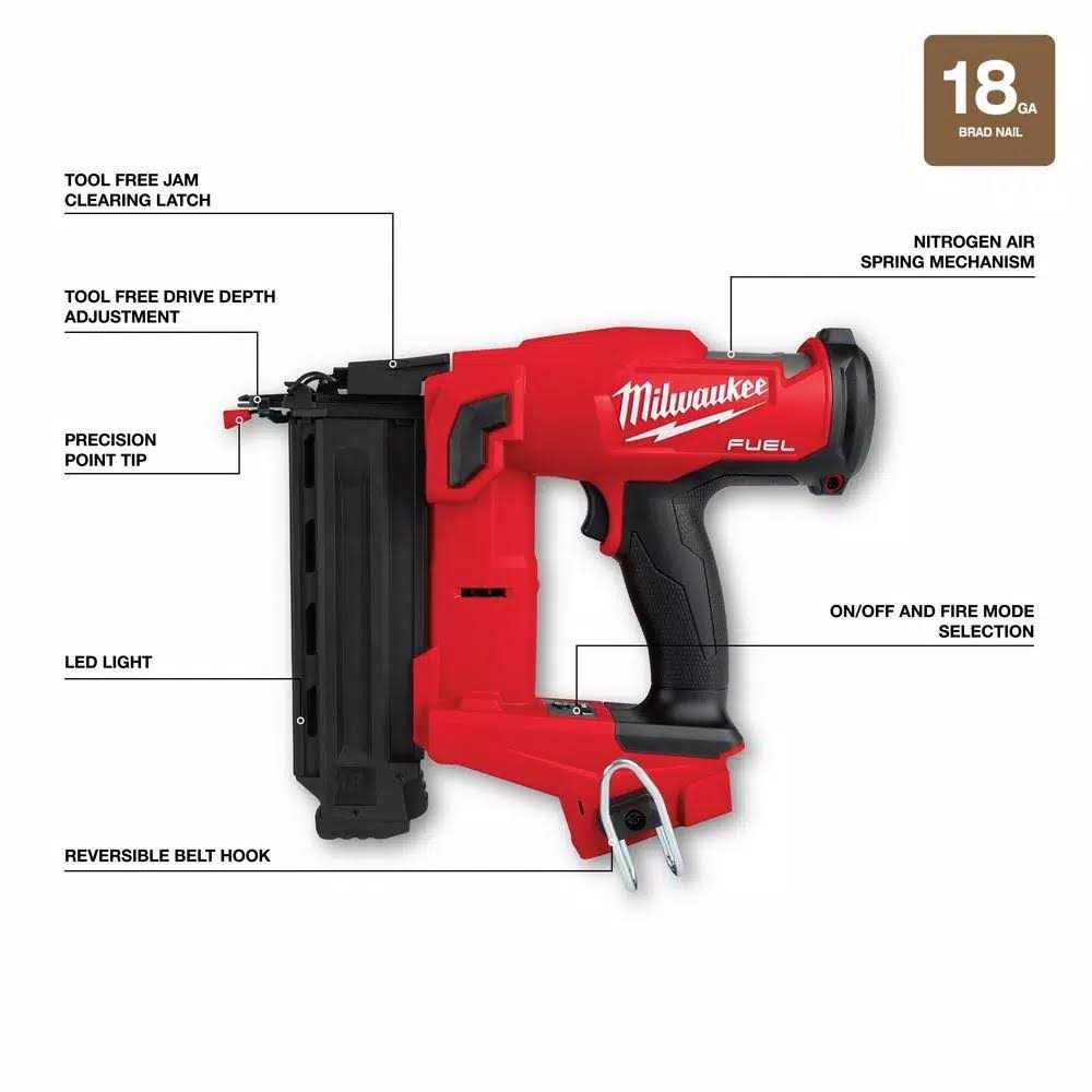 Milwaukee M18 FUEL 18 Gauge Brad Nailer U517863