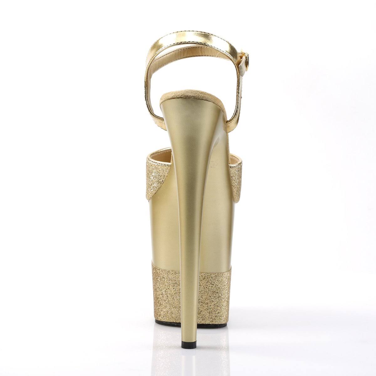 Pleaser FLAMINGO-809-2G Ankle Strap Platform Heel Gold 11 H1041